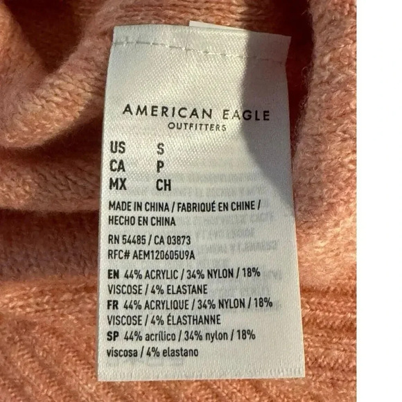 NEW American Eagle Women’s Small Pink Crewneck Oversized Comfy Sweater NWT - Picture 9 of 9